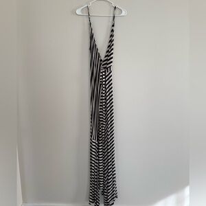 If By Sea Anthropologie Navy and White Striped Dress